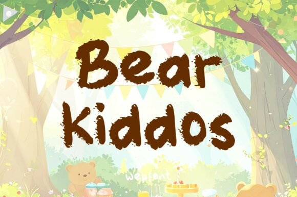 Bear Kiddos: A Playful Display Font for Creators