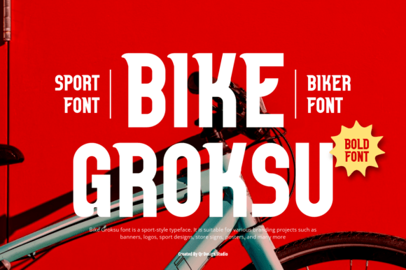 Bike Groksu: A Bold Display Font for Branding
