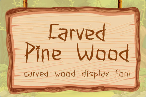 Carved Pine Wood Font for Bold Branding