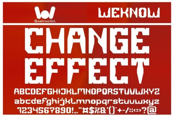 Change Effect: A Futuristic Display Font for Makers
