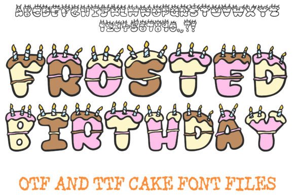 Frosted Birthday Cake Font for Bold Campaigns