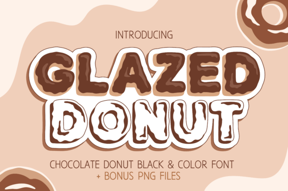 Glazed Donut Chocolate Font for Editorial Design