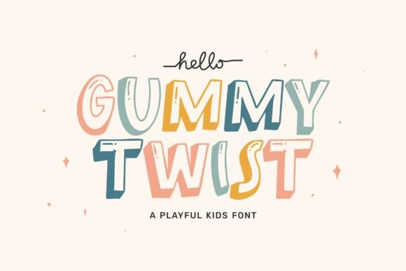 Gummy Twist: A Playful Display Font for Web Design