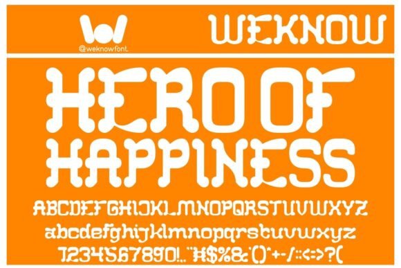 Hero of Happiness: A Joyful Display Font for Web Design