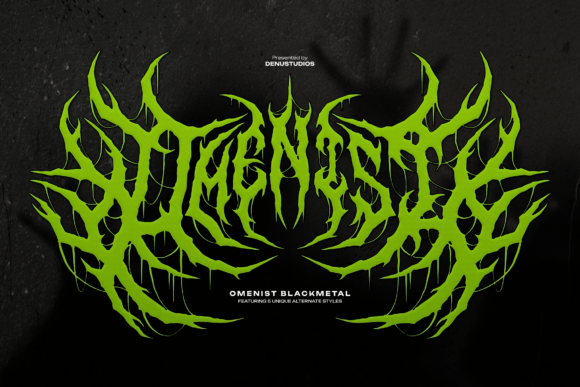 Omenist: A Raw Blackletter Font for Dark Branding