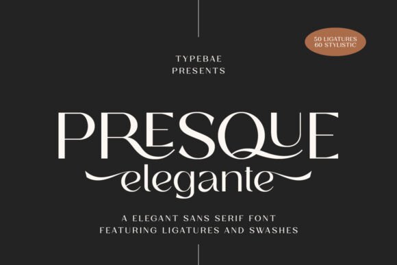 Presque Elegante: A Refined Sans Serif Typeface