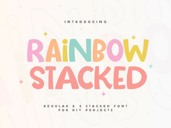Rainbow Stacked: A Bold Display Font for Social Campaigns