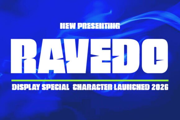 Ravedo Font: A Sporty Display Typeface for Modern Brands