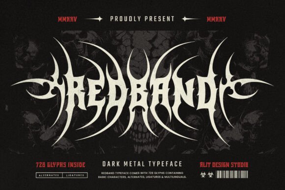 Red Band Typeface for Bold Craft Designs