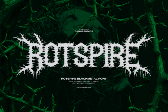 Rotspire Black Metal: A Bold Typeface for Edgy Brands