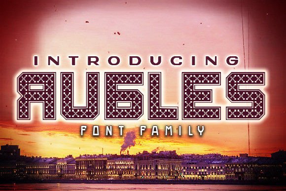 Rubles: A Bold Decorative Font for Social Campaigns