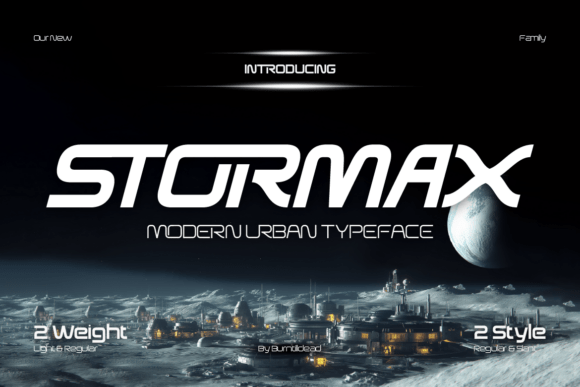 Stormax Typeface: Bold Futurism for Editorial Design