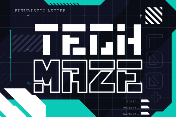 Techmaze: A Futuristic Display Font for Modern Web Design