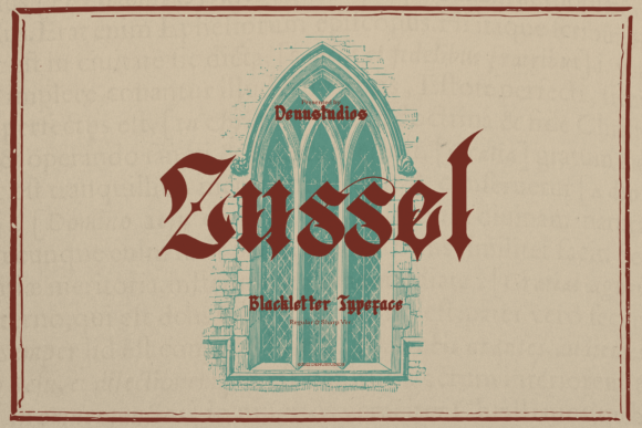 Zussel Typeface: Bold Blackletter for Campaigns
